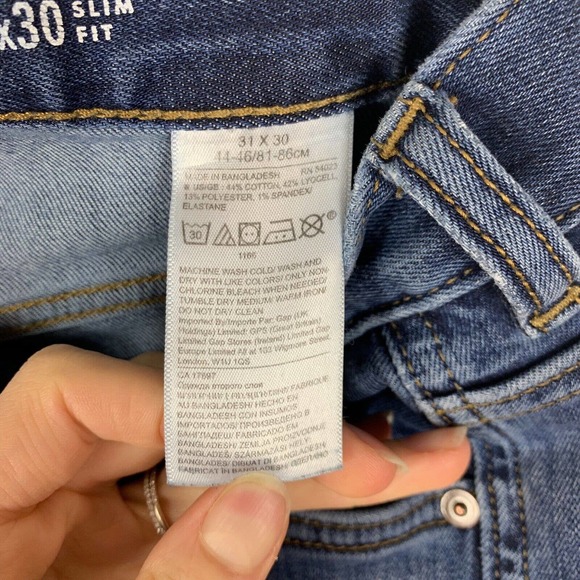 Banana Republic Traveler Slim Fit Stretch Denim Blue Jeans Comfort Mens 31x30 - Picture 5 of 5